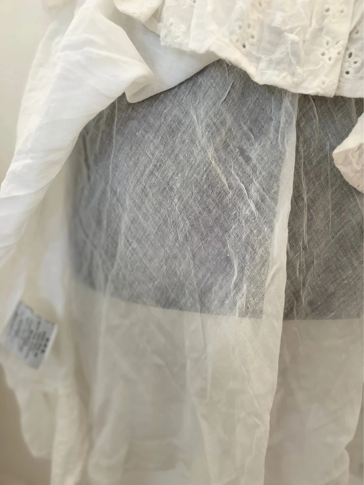 🤍 Vestido bohemio blanco con bordado inglés 100% algodón – Talla XL 🤍 – photo 5